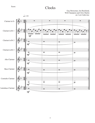 Clocks (arr. Lori Ardovino)