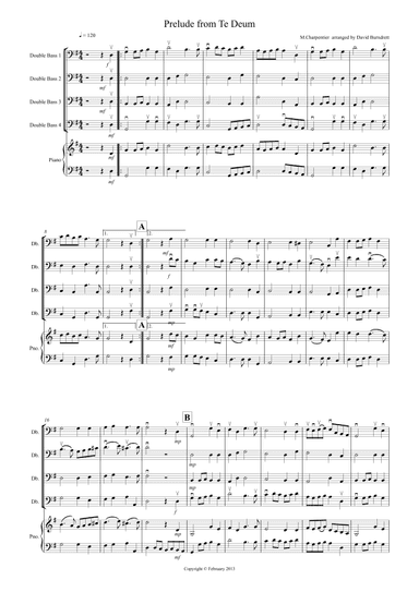 Prelude and Te Deum for Double Bass Quartet (arr. David Burndrett)