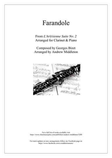 Farandole arranged for Clarinet and Piano (arr. Andrew Middleton)