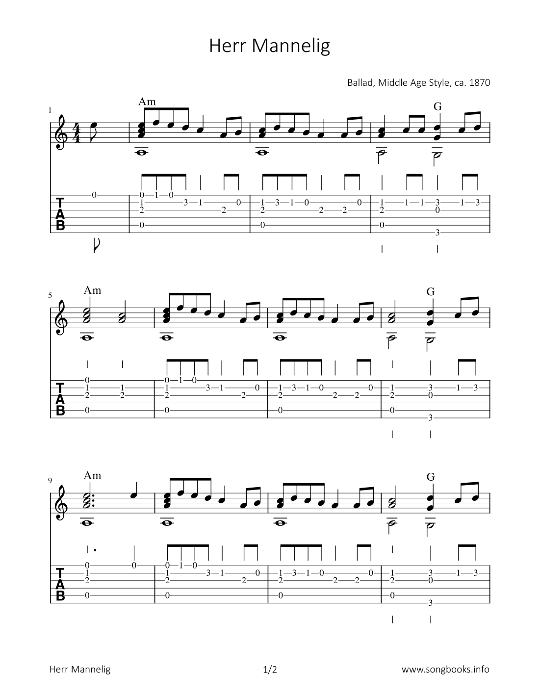 Herr Manneling (arr. Bettina Schipp)