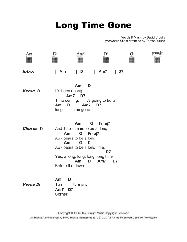 Long Time Gone (arr. Teresa Young)
