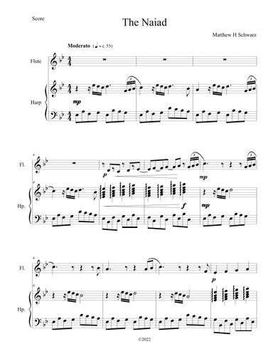 The Naiad for flute and harp