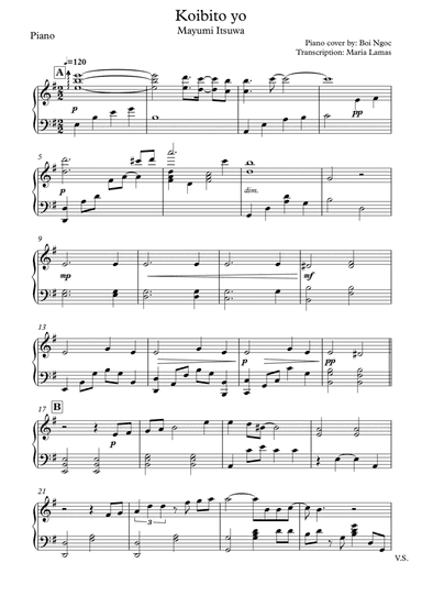 Soshite Sayonara (arr. Boi Ngoc)