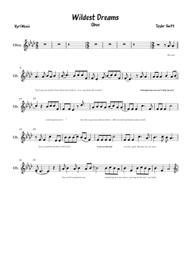 Wildest Dreams (arr. Vyrl)