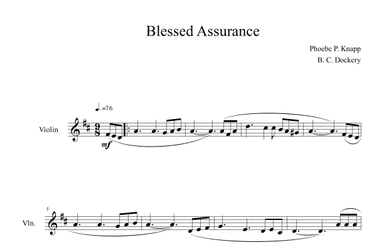 Blessed Assurance (Violin Solo) (arr. B. C. Dockery)