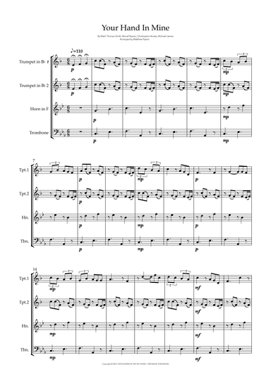 Your Hand In Mine (arr. Matthew pyeon)