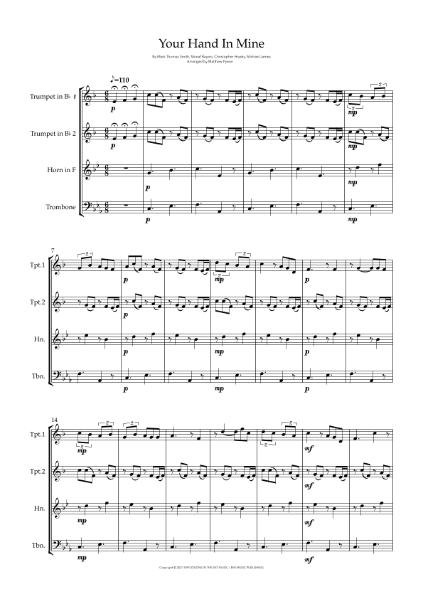 Your Hand In Mine (arr. Matthew pyeon)