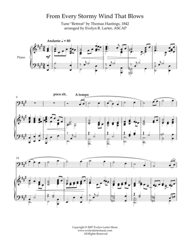 From Every Stormy Wind That Blows (arr. Evelyn Larter Music)