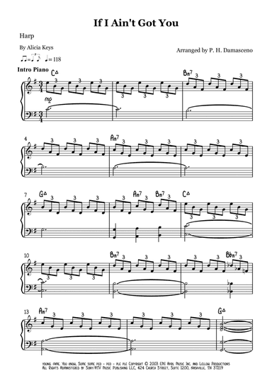 If I Ain't Got You (arr. P.H. Damasceno)