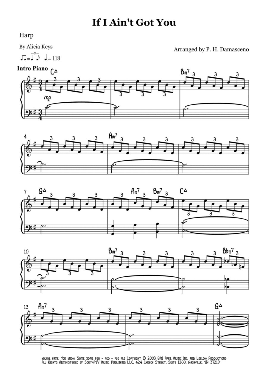 If I Ain't Got You (arr. P.H. Damasceno)