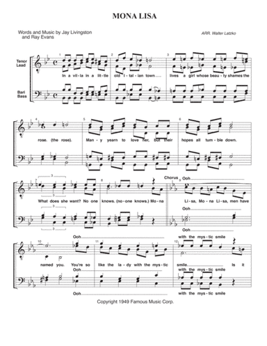 Mona Lisa (arr. Walter Latzko)