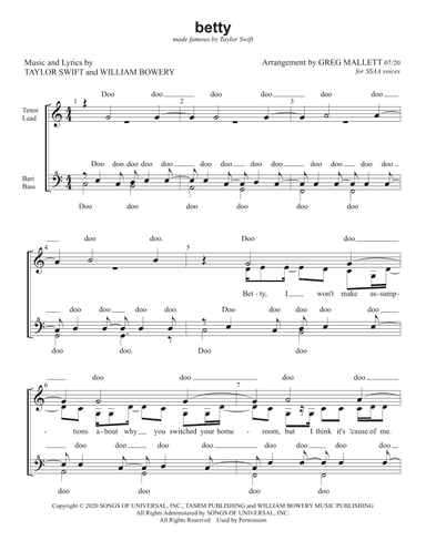 Betty (arr. Greg Mallett)