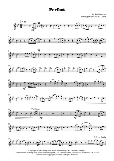 Perfect (arr. Erik B. Costa)
