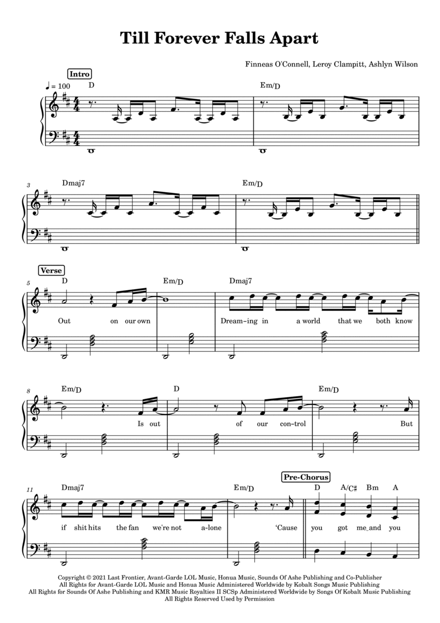 Till Forever Falls Apart (arr. Anacrusa)