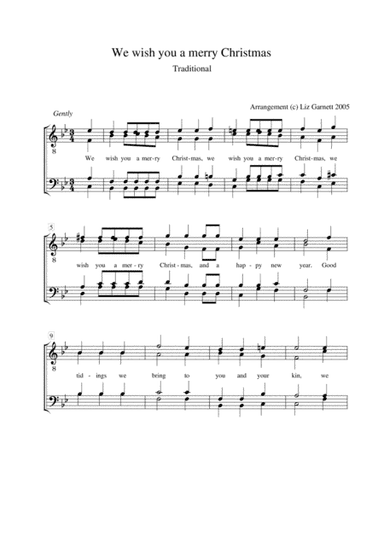 We Wish You a Merry Christmas (arr. Liz Garnett)