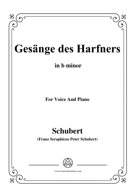 Schubert-An die Türen will ich schleichen Op.12 No.3 in b minor,for voice and piano (arr. MSM)