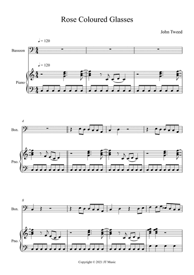 Rose Coloured Glasses - Bassoon and Piano