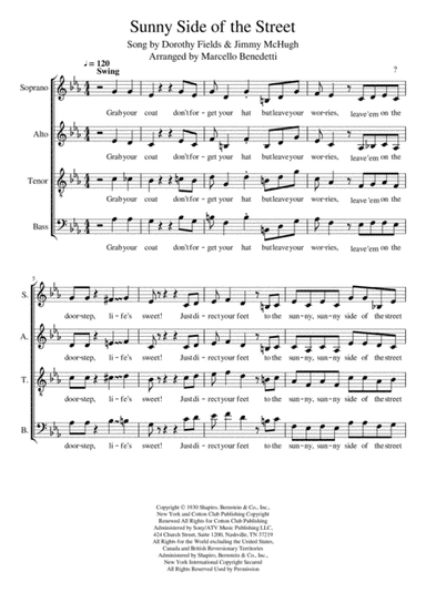 On The Sunny Side Of The Street (arr. Marcello Benedetti)