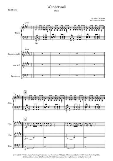 Wonderwall (arr. Fernando Britto)