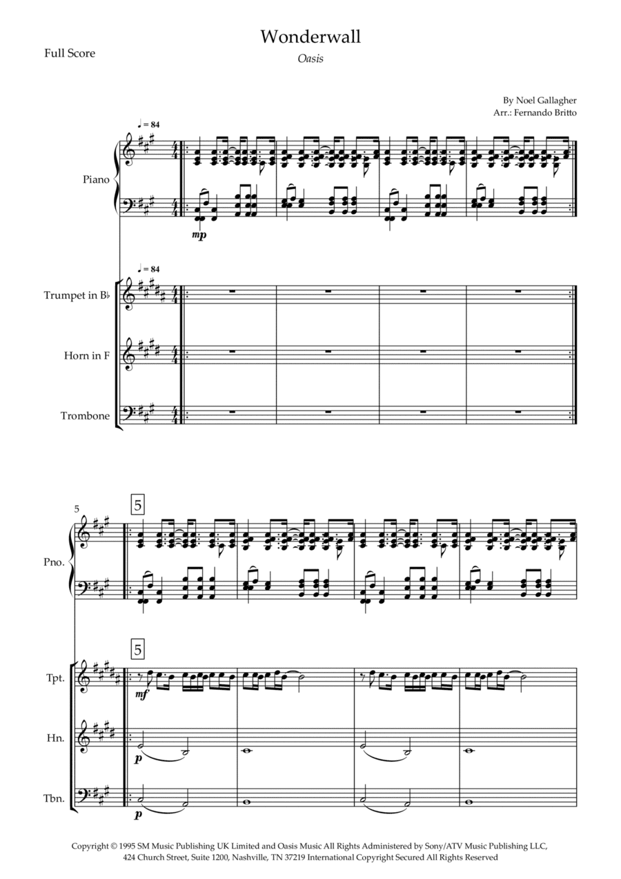 Wonderwall (arr. Fernando Britto)