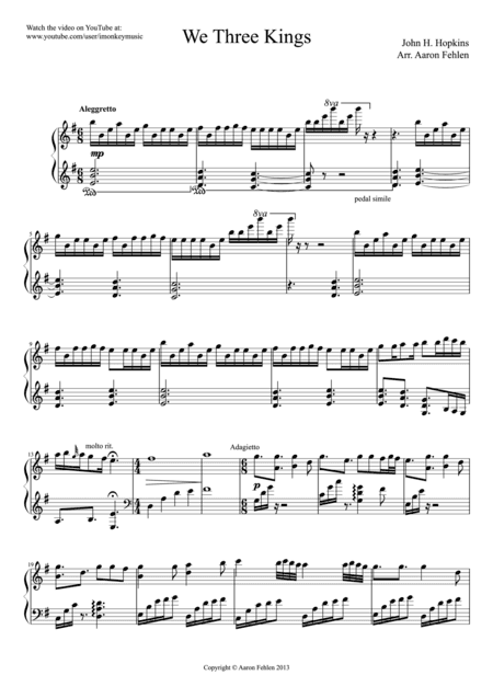 We Three Kings (arr. Aaron Fehlen)