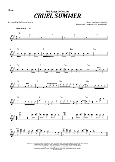 Cruel Summer (arr. Guillaume Martin)