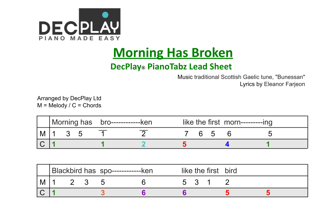 Morning Has Broken (arr. DecPlay Ltd)