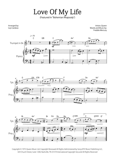 Love Of My Life (arr. Iury Cardoso)