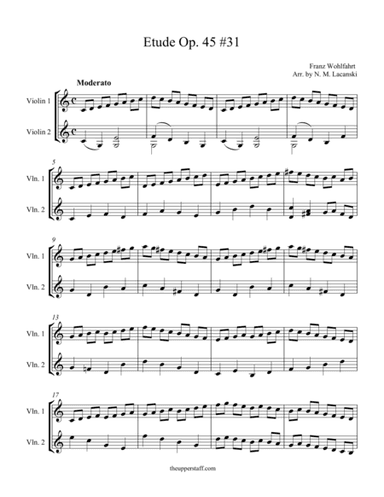 Etude Op. 45 #31 (arr. Nick Lacanski)