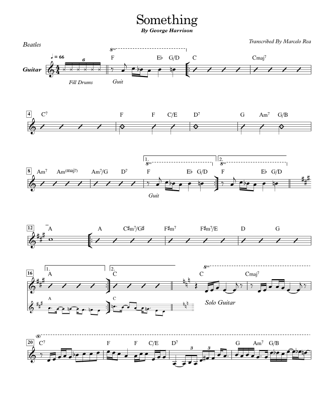 Something (arr. Arranje By Marcelo Rea)