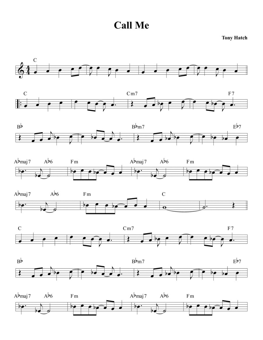 Call Me (arr. David M Fagnant)