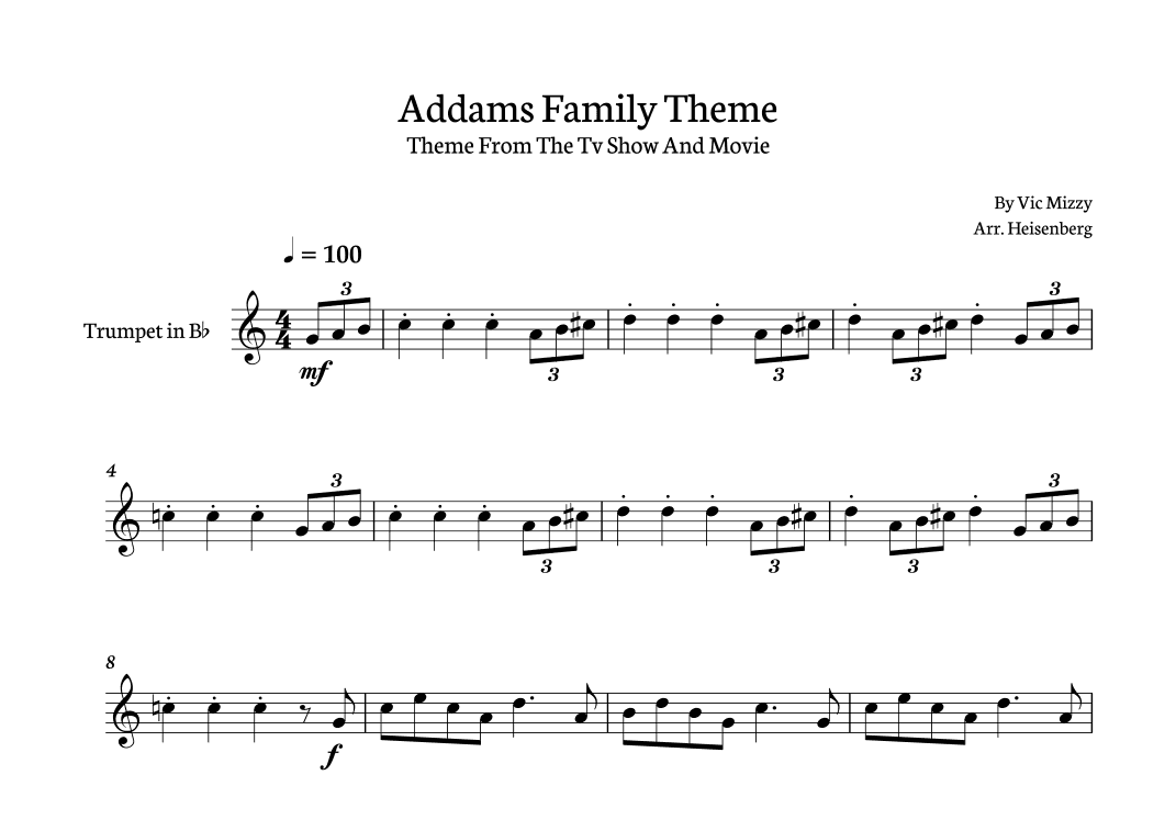 Addams Family Theme (arr. Heisenberg)