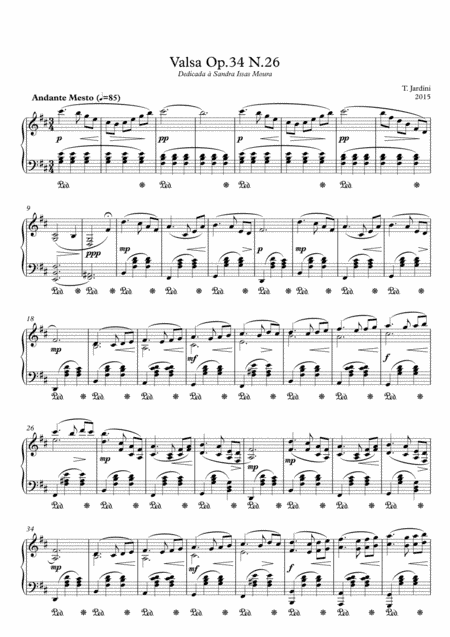 Op.34 Waltz N.26 Andante Mesto in E Minor