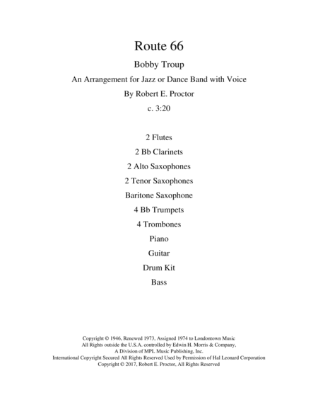 Route 66 (arr. Robert E. Proctor)