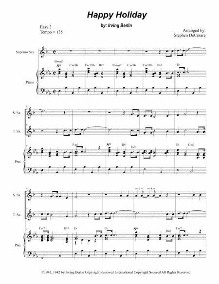 Happy Holiday (arr. Stephen DeCesare)