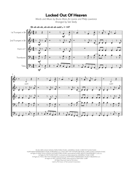 Locked Out Of Heaven (arr. Seb Skelly)