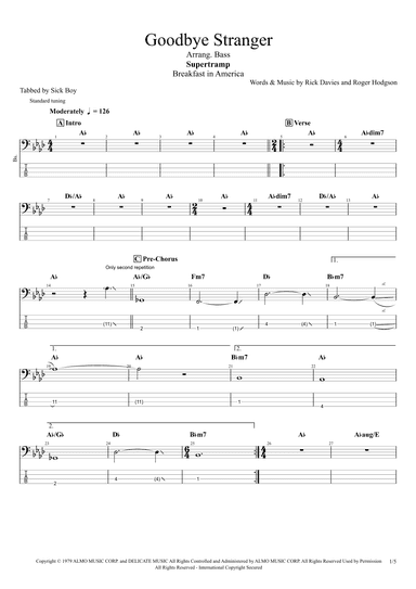 Goodbye Stranger (arr. Sick Boy)