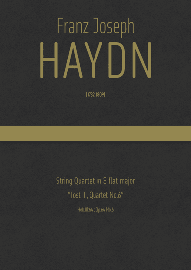 Haydn - String Quartet in E flat  major, Hob.III:64 ; Op.64 No.6 "Tost III, Quartet No.6" (arr. J.G. Cucó Barber)