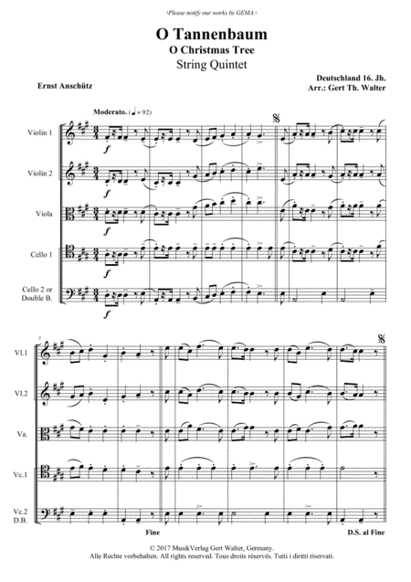 O Christmas Tree (arr. Gert Th. Walter)