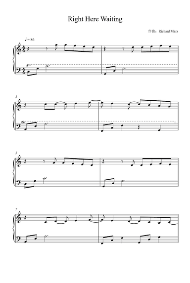 Right Here Waiting (arr. Richard Marx)