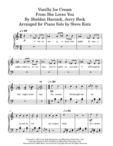 Vanilla Ice Cream (arr. Steve Katz)