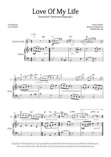 Love Of My Life (arr. Iury Cardoso)