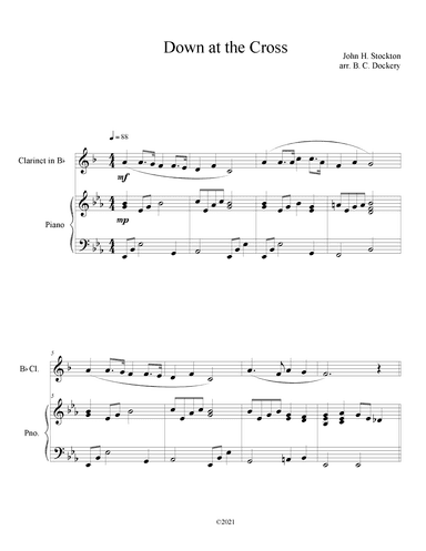 Down at the Cross (Clarinet Solo with Piano Accompaniment) (arr. B. C. Dockery)