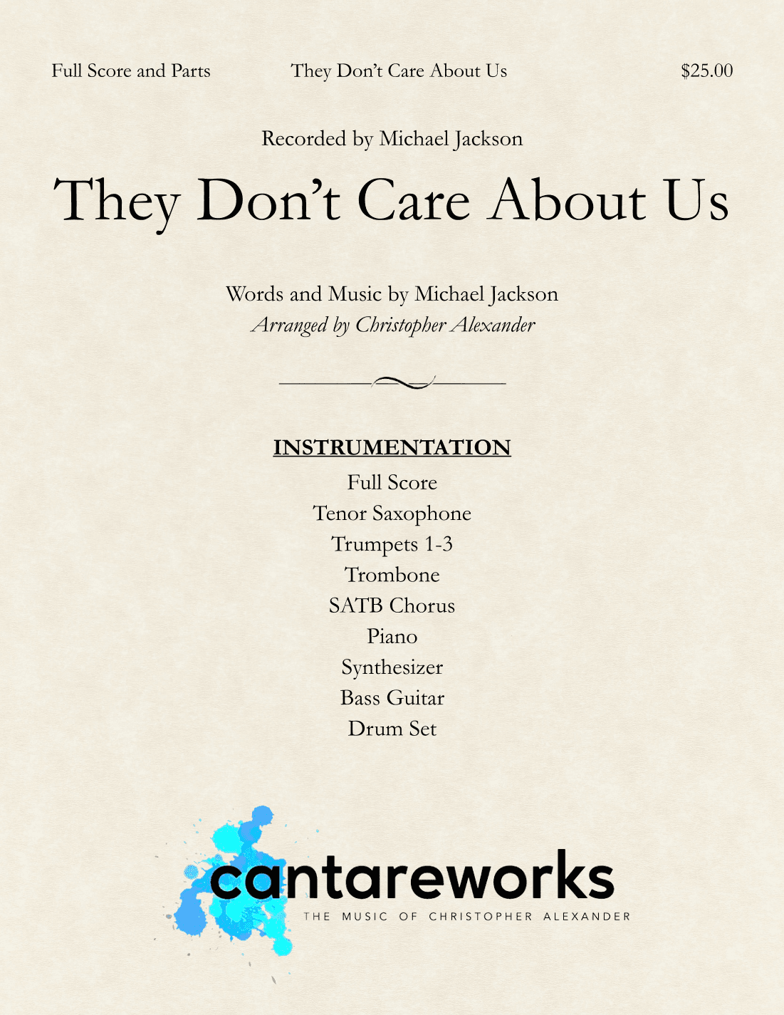 They Don't Care About Us (arr. Christopher Alexander)