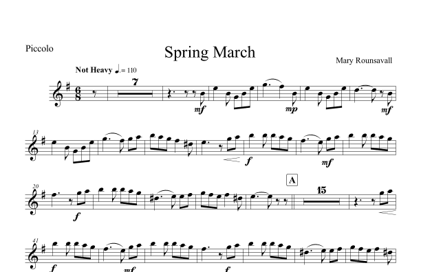 Spring March: PICCOLO PART