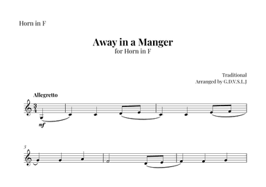 Away in a Manger (arr. G.D.V.S.L.J)
