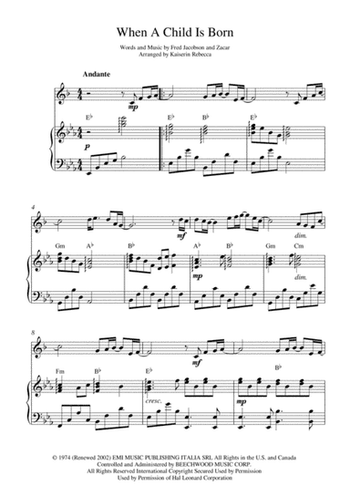 When A Child Is Born (arr. Kaiserin Rebecca)