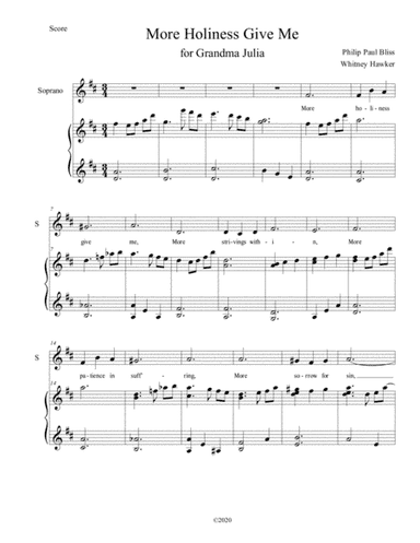 More Holiness Give Me (arr. Whitney Hawker)