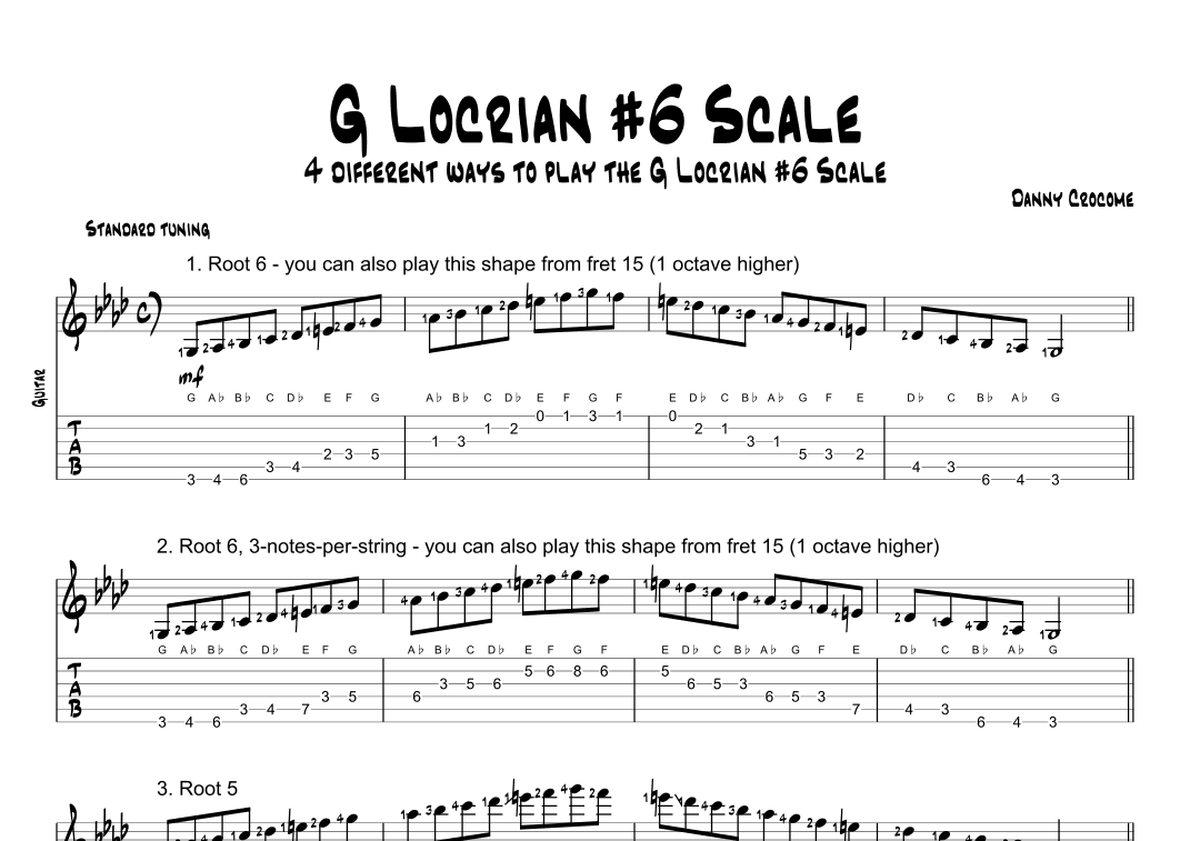 G Locrian #6 Scale (4 Ways to Play)