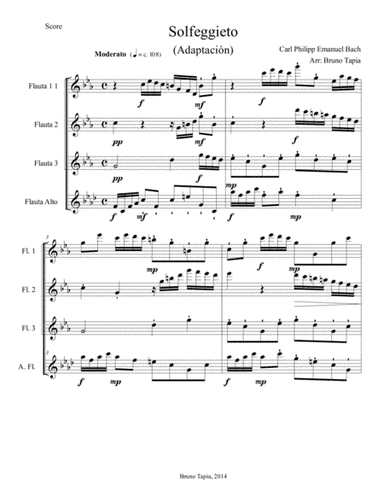 Solfeggieto, adaptación a ensamble de flautas (arr. Bruno Tapia)